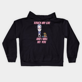 TOUCH MY CAT Kids Hoodie